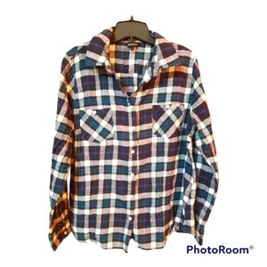 GIRLS Plaid Button Down 26